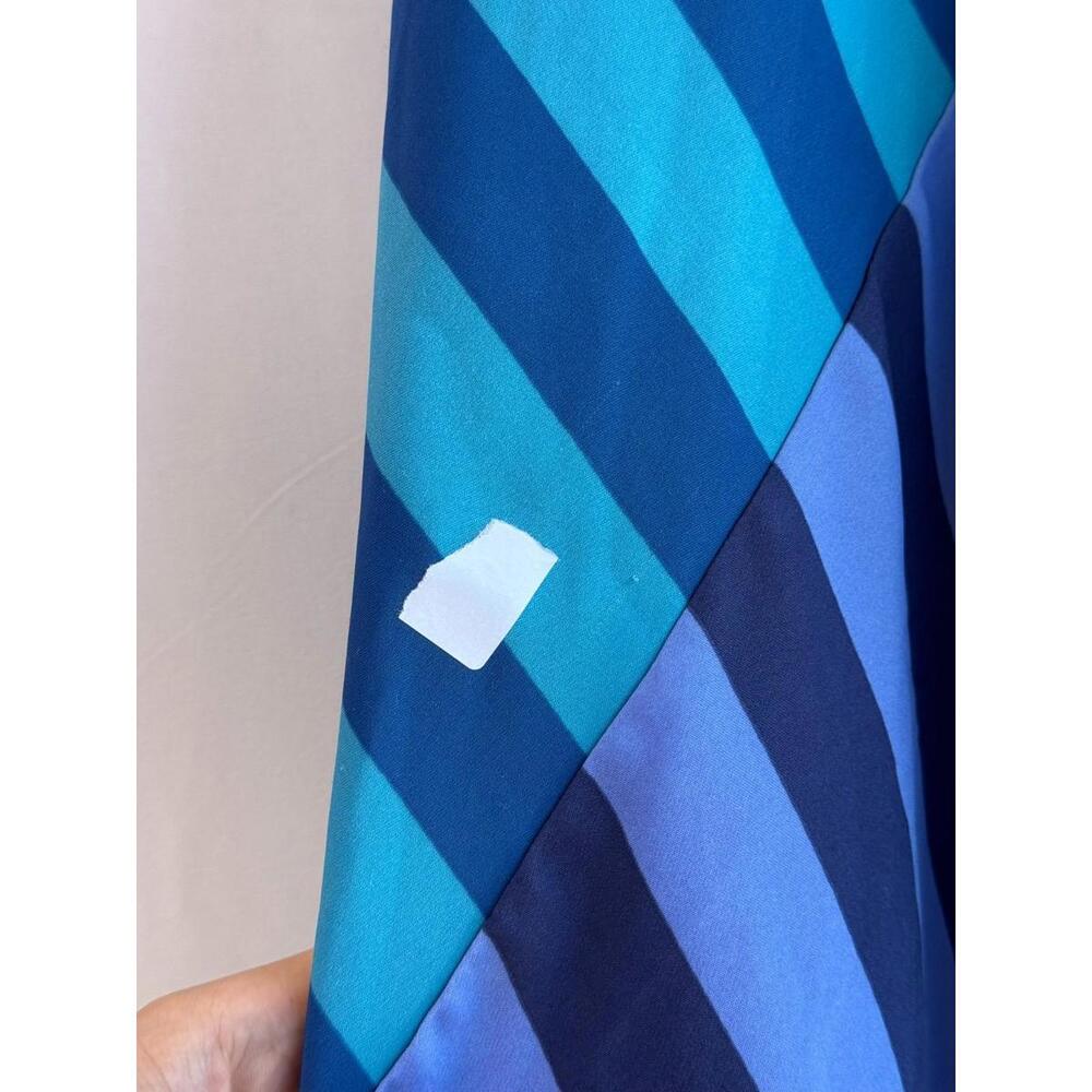 Blue Multi-Stripe V-Neck Slip Maxi Dress - Picture 8 of 10